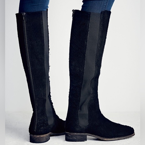 NWOB Free People Callow Black Knee High Boots - Picture 7 of 10